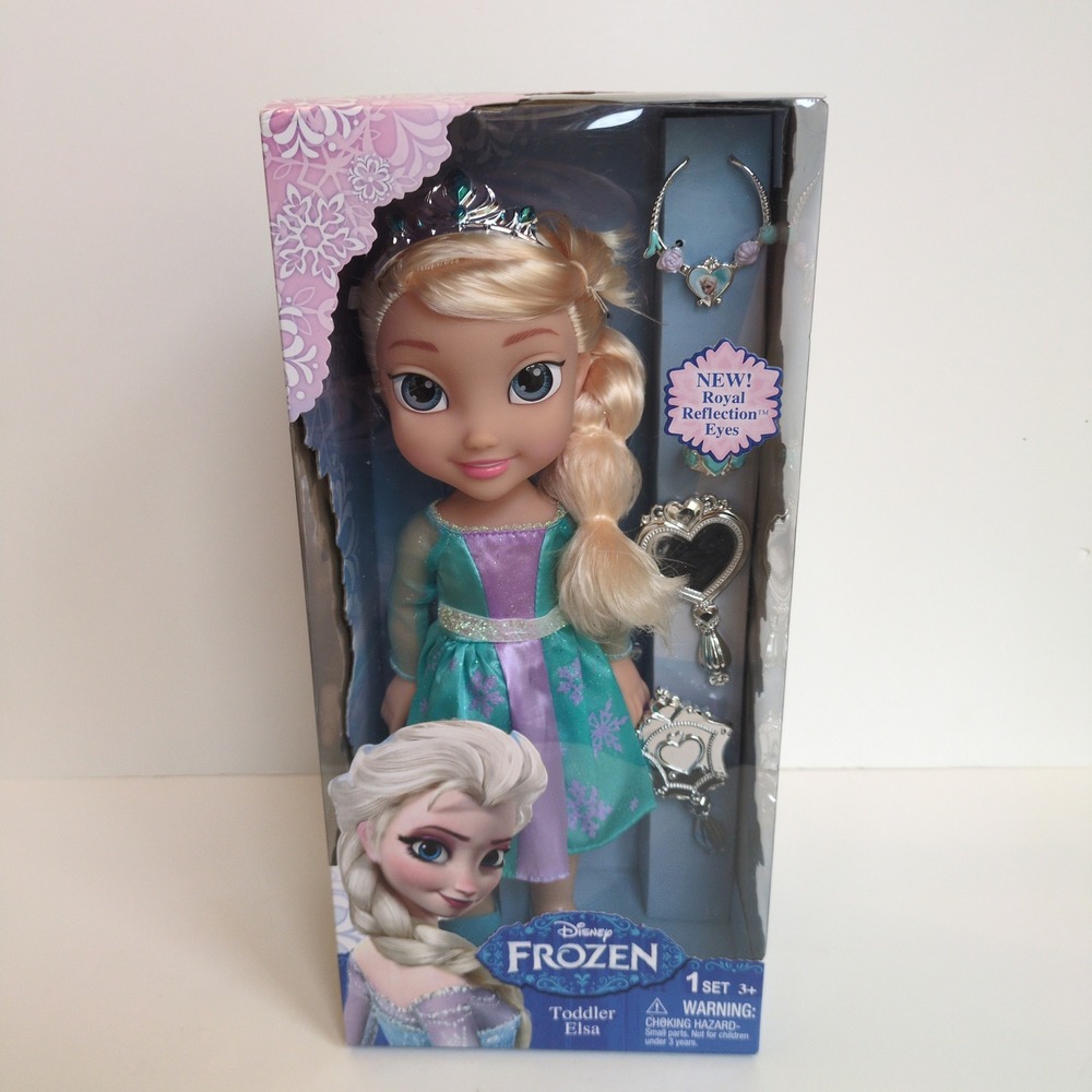 Disney Toddler Elsa Doll HTF Royal Reflection Eyes + Jewelry + Accessories